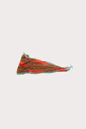 WASHER Crinkle Silk Neckerchief (PECOS Stripe) - Red